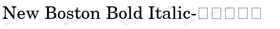 New Boston Bold Italic字体转换